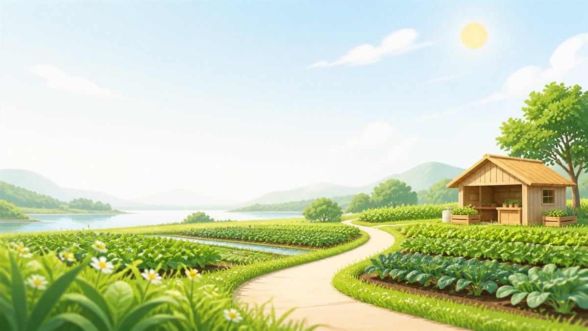 阳光下的灵昆田园